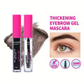 Waterproof Tinted Brow Gel Kit, Rich Auburn & Clear Setting Brow Glue, Fast Sculpt Long-Lasting Eye Makeup Zpaxo 3Black