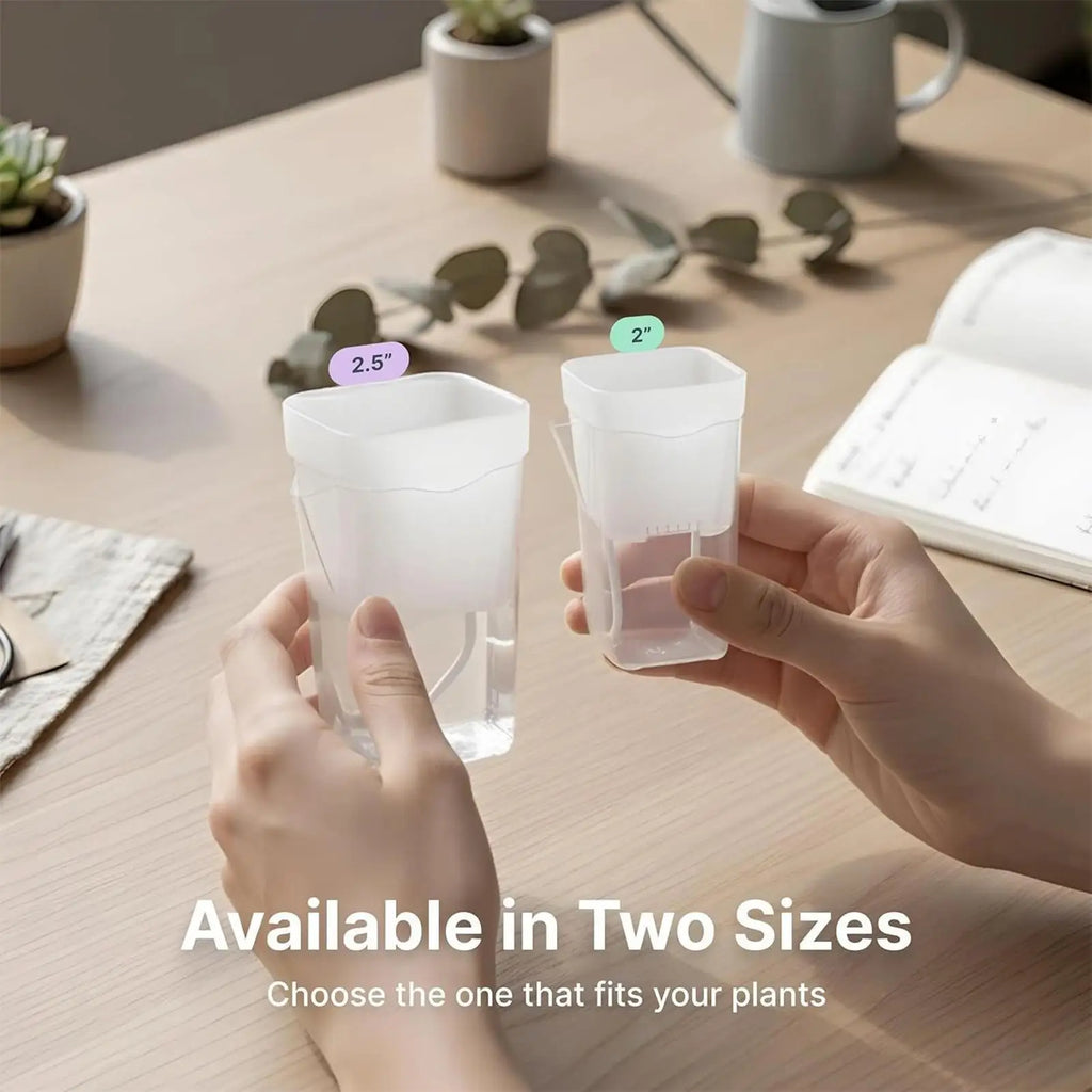 10 Indoor Plant Pot Transparent Self-watering Planter Small