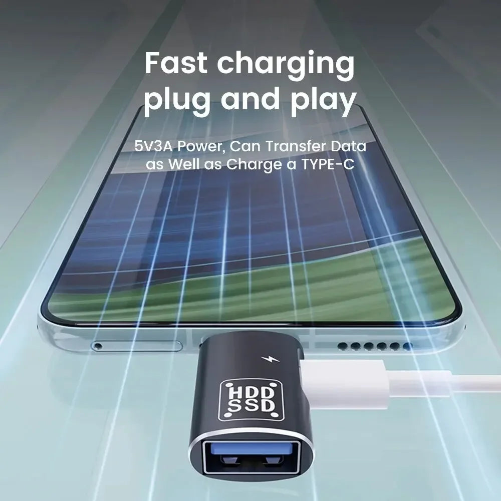 2-in-1 USB-C OTG Adapter | USB-A & Type-C Female | 3A Charging USB-C OTG Adapter Zpaxo