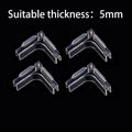 Acrylic Transparent Anti-collision Fish Tank Corner Protector Adhesive Free Protective Cover Aquarium Accessories 4Pcs Zpaxo 5MM
