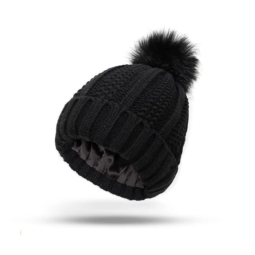 Women's Double-Layer Pineapple Knit Beanie – Winter Hat