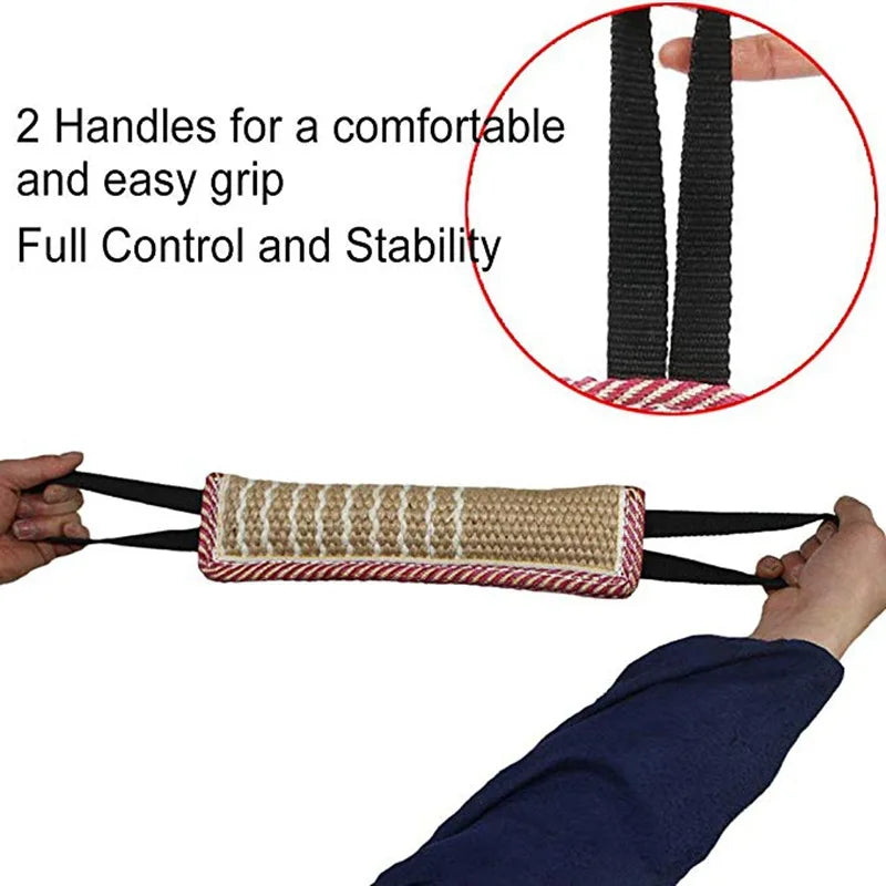 Tough Rope Chew Toy Dogs Bite Tug Durable Jute Tugger Teeth Cleaning