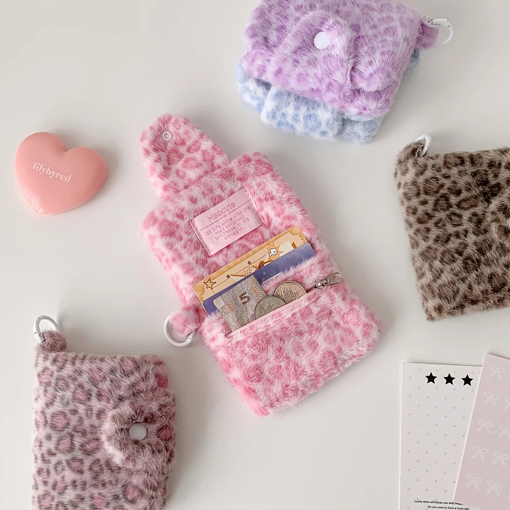 Girly Leopard Print Women's Coin Purse Card Holder Instagram-style