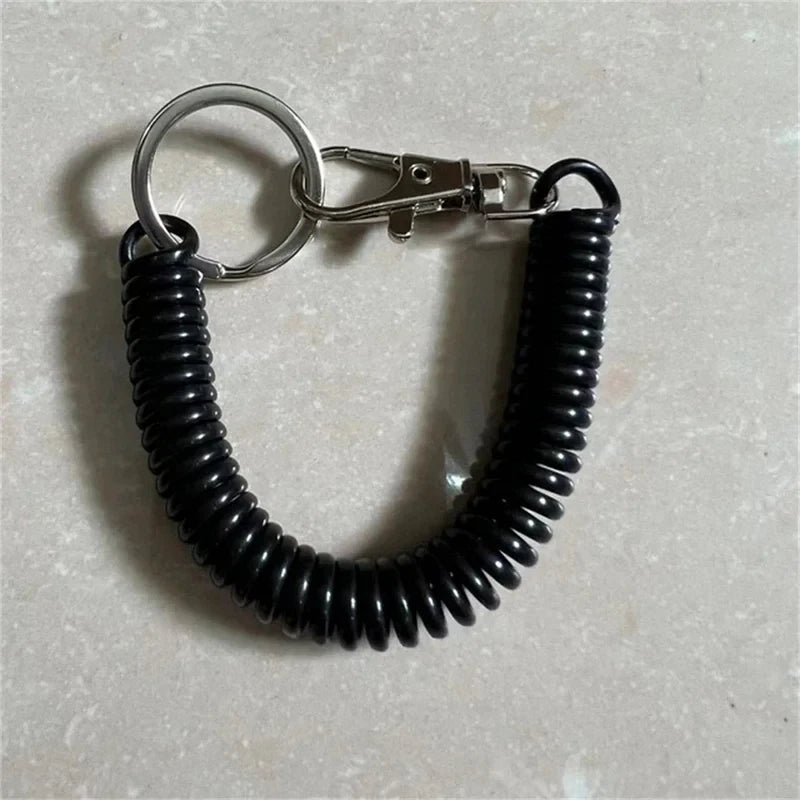 Spiral Coil Spring Keychain with Lobster Buckle – 1/2/4 Pack