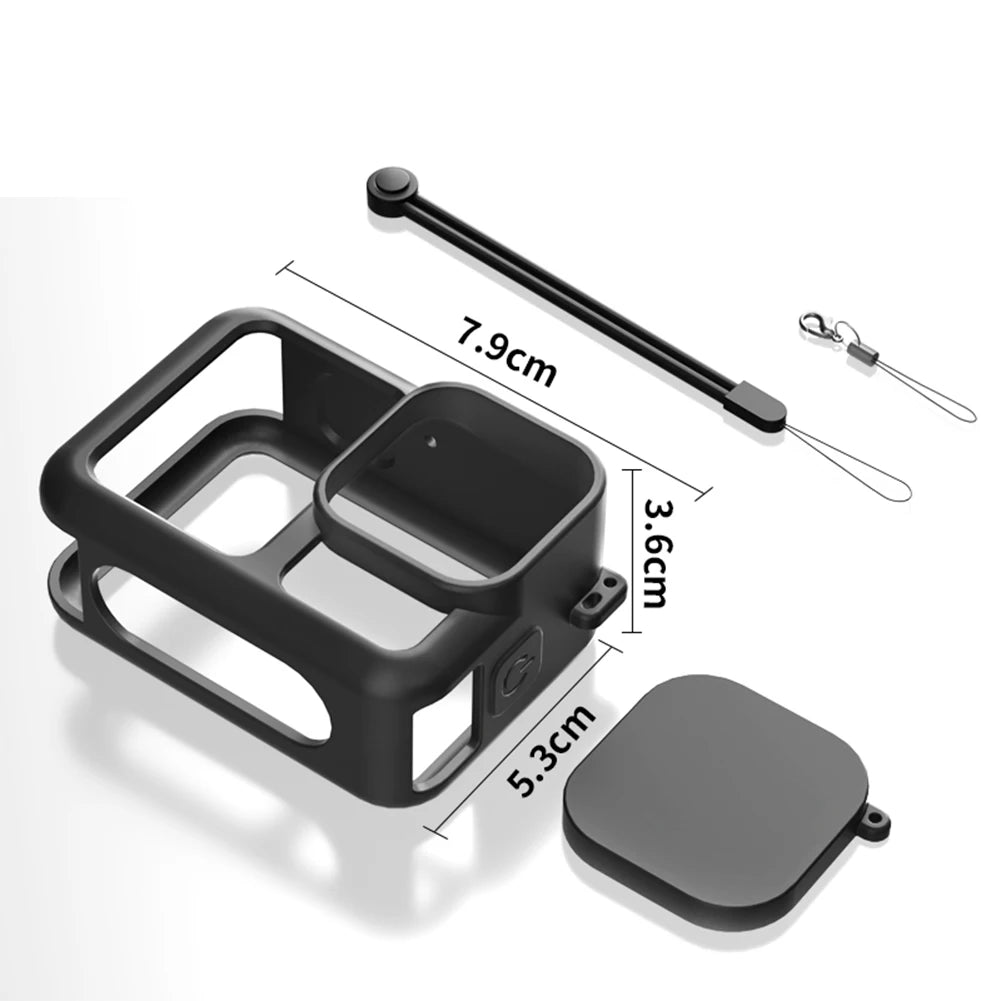 Silicone Case Lens Cover Lanyard Protective Housing Camera Protector