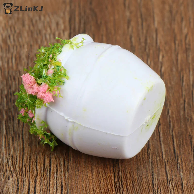 ▶2Pcs 1:12 Dollhouse Mini Green Plant Bonsai Flower Pots Furniture Accessories Zpaxo