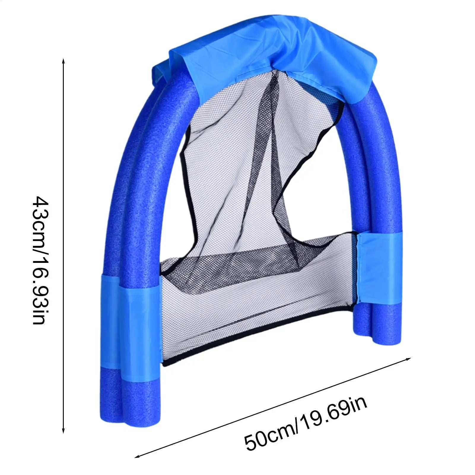 Inflatable Double Layer Floating Chair Ergonomic Backrest Pool Lounge