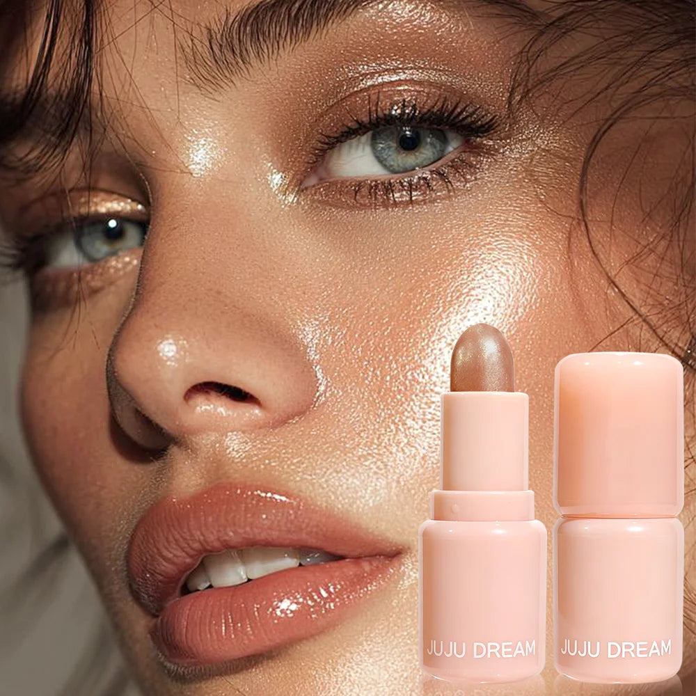 Waterproof Glass Skin Highlighter Jelly Shimmer Stick Long Lasting Zpaxo
