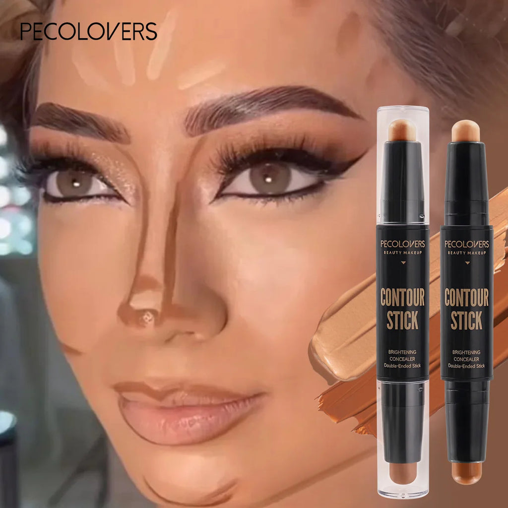 Double Head Highlight Pen Face Make Up Liquid Waterproof Contouring Zpaxo