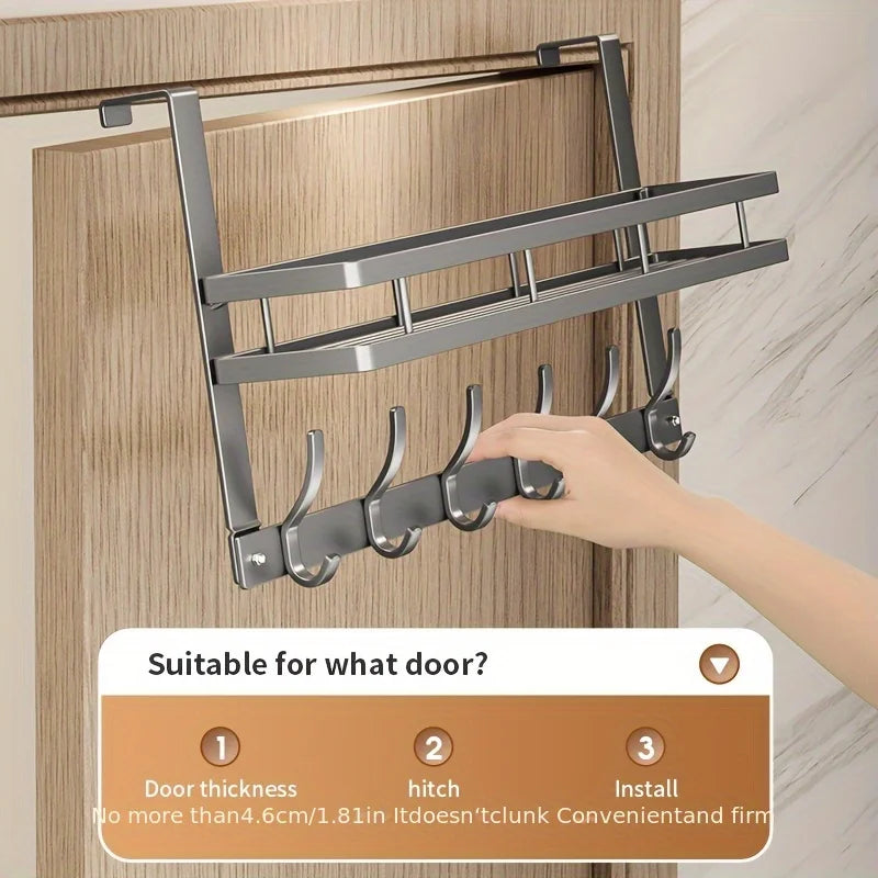 Over-the-Door Organizer Rack – Coat, Hat & Towel Hanger Door Organizer Rack Zpaxo