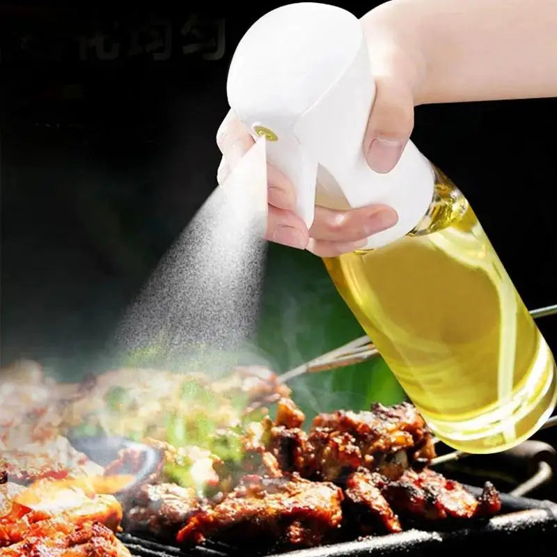 Black Kitchen Oil Bottle Cooking Oil Spray 200ml Pneumatic Spray Plastic Bottle Fitness Barbecue Spray Oil Dispenser Zpaxo