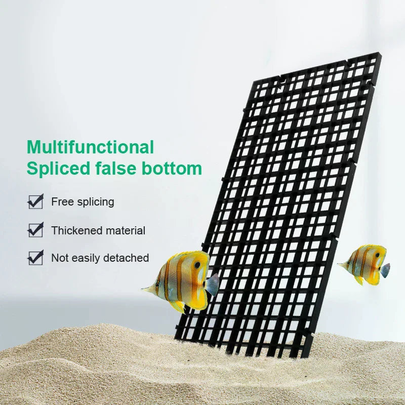 Filter Grid Bracket Bottom Divider Plate Filter Plate Detachable Spliceable Fish Tank Isolation Plate Upper Cover Net Bottom Zpaxo