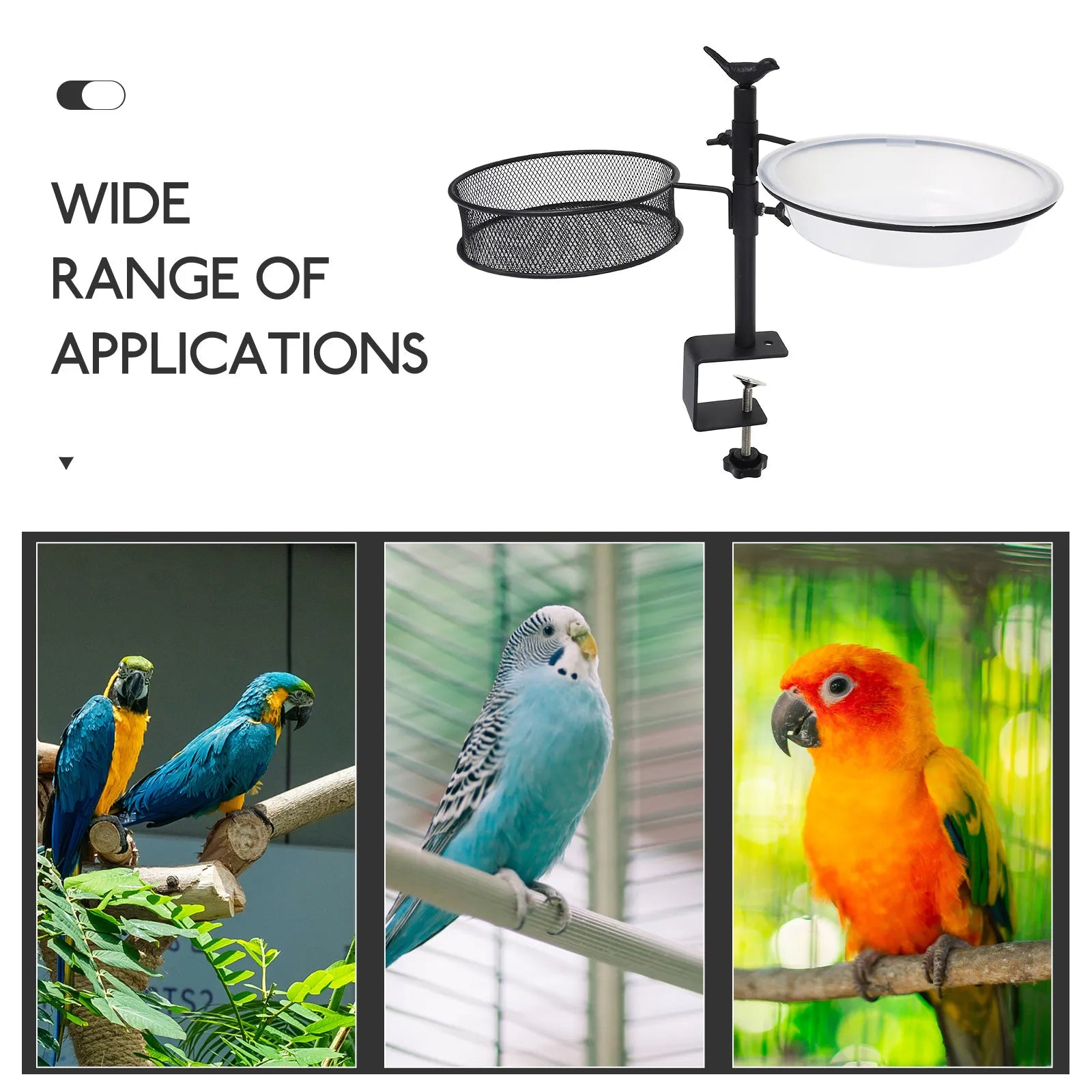 Detachable Bird Feeder Hanger Bath Stand Feeding Station Outdoor Deck