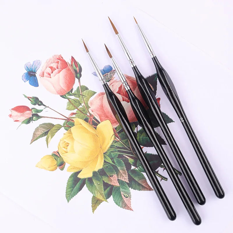 Fine Detail Brush Set – Nylon Bristles for Miniature & Acrylic Art