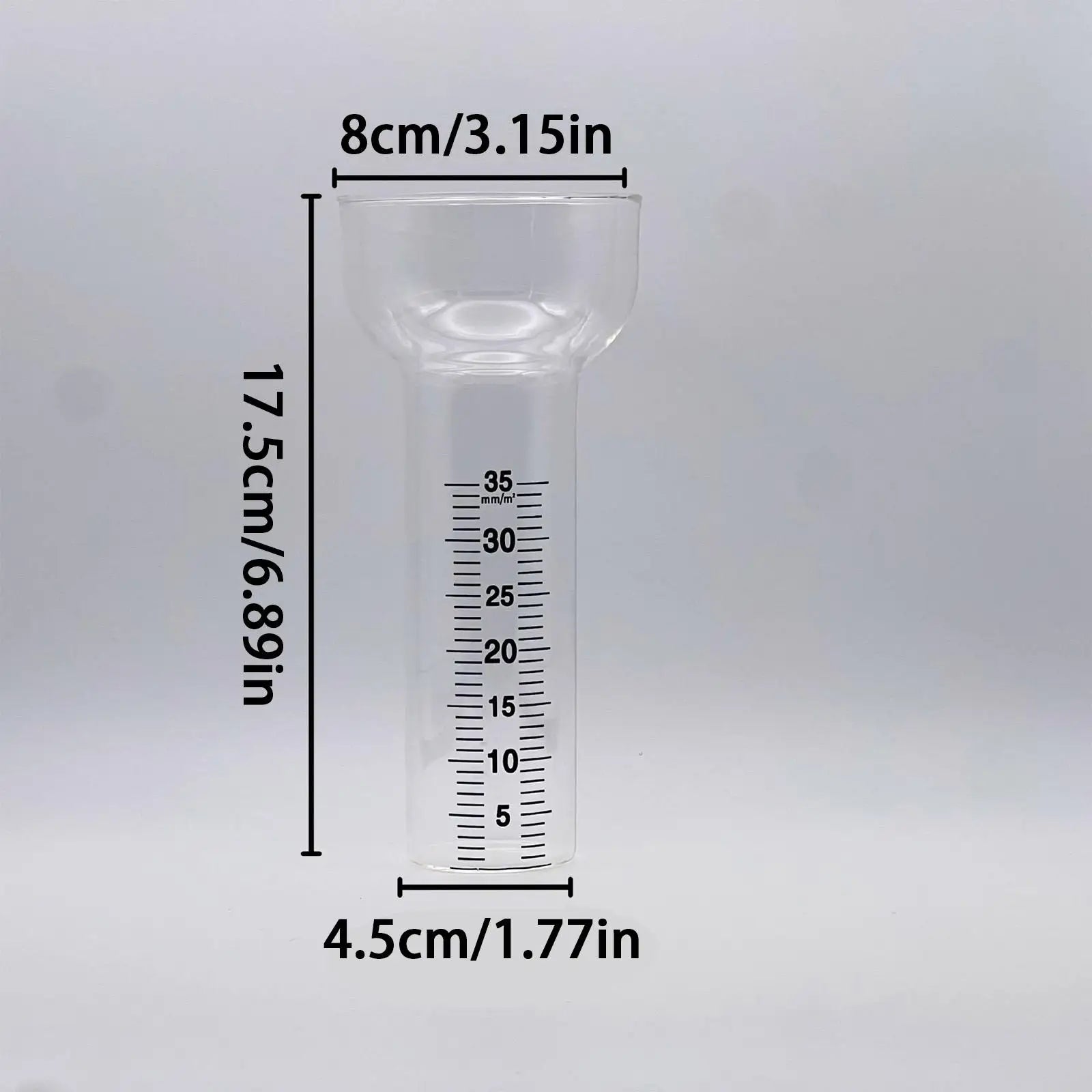 Rain Gauge Glass Replacement Tube Clear Accurate Measuring Tool