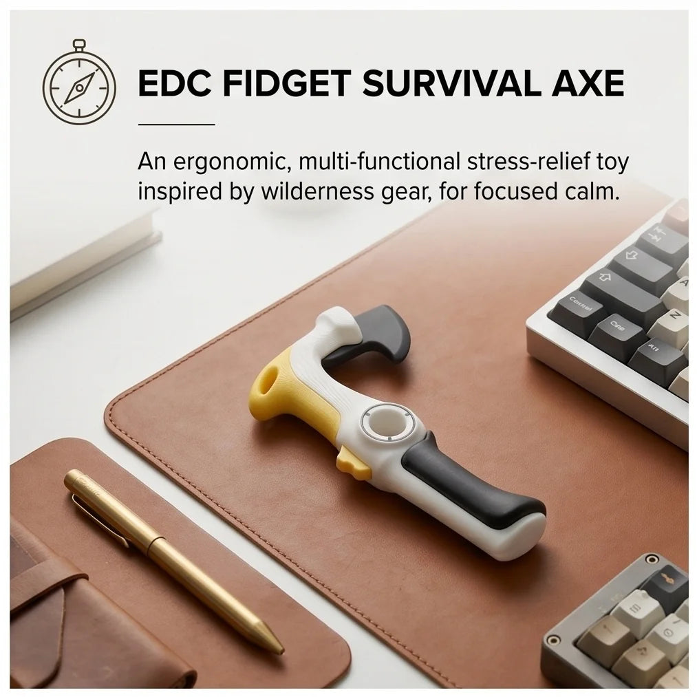 EDC Fidget Survival Axe Toy Stress Relief Slider Spinner Tool Adult