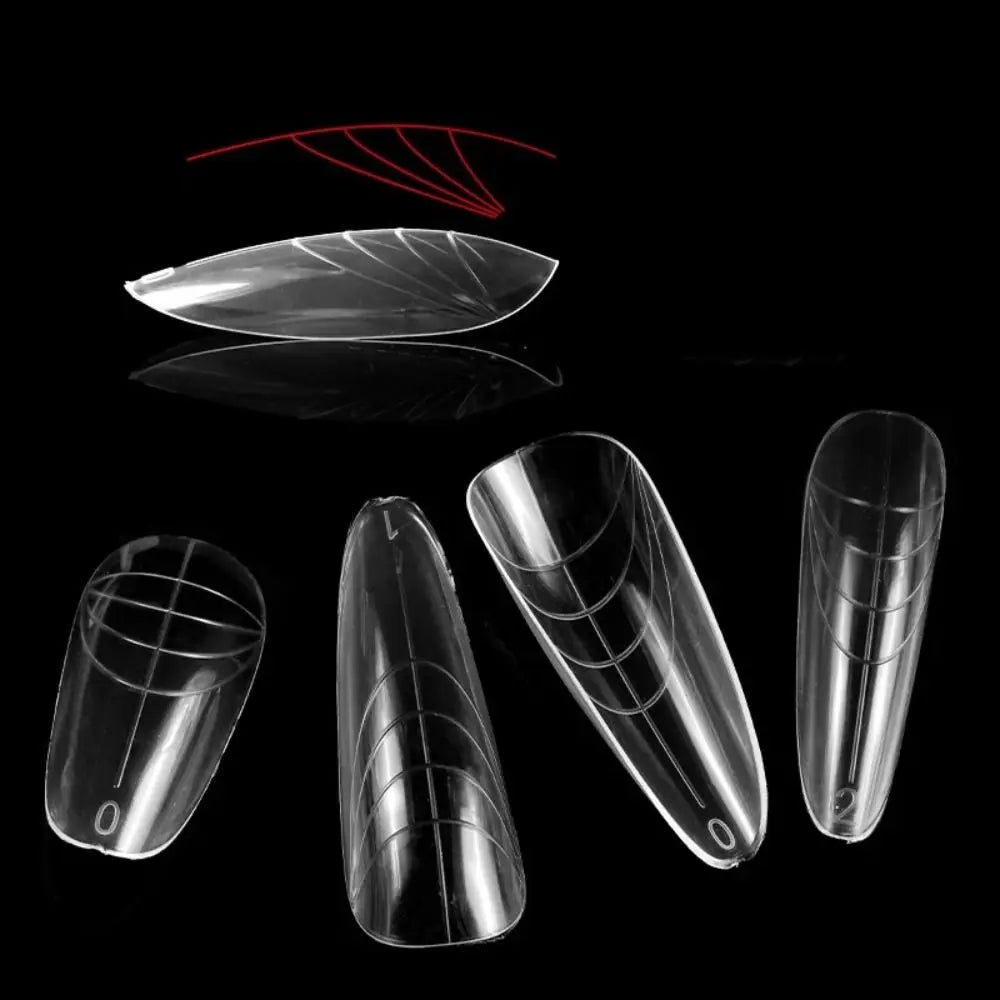 Poly Nail Gel Extension Molds Reusable Curved Stiletto Advanced Shape Zpaxo