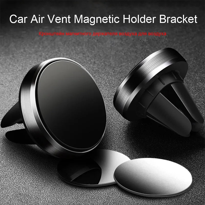 Round Magnetic Phone Holder Car GPS Support Air Vent Mount Magnet Zpaxo