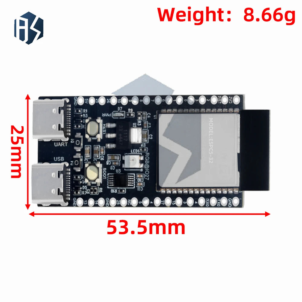 ESP32-C5-DevKitC-1 Development Board With Dual-Band 2.4G/5G WiFi+Bluetooth ESP32-C5 TYPE-C Module Zpaxo
