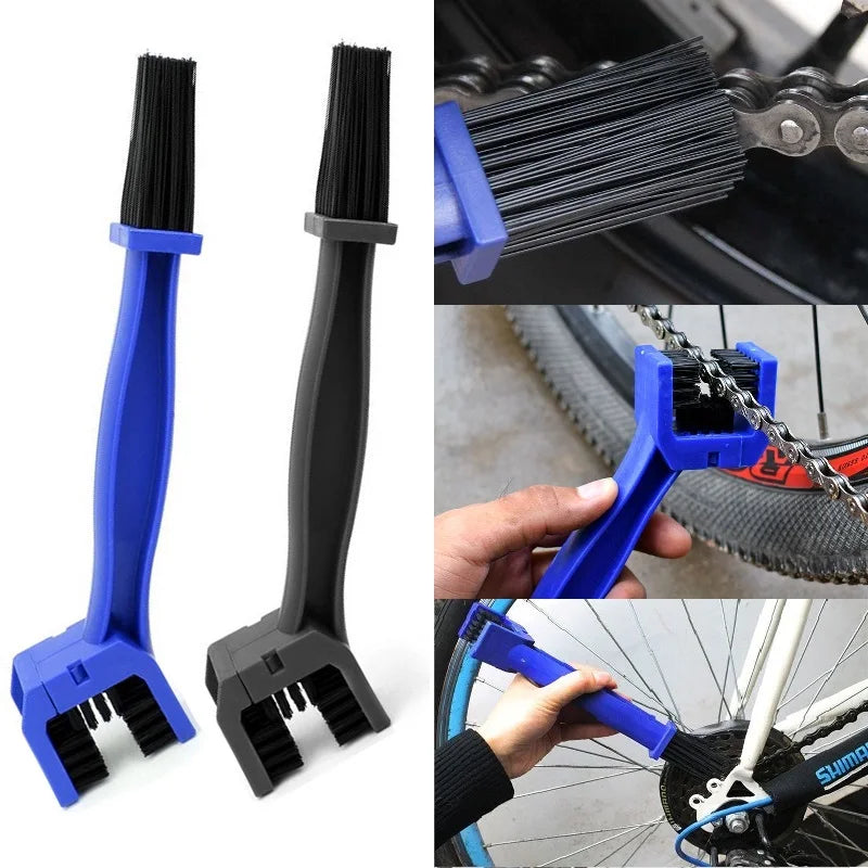 New Cycling Motorcycle Bicycle Chain Clean Brush Gear Grunge Brush Bike Moto Brush Clean Chain Cleaner Outdoor Scrubber Tool Zpaxo