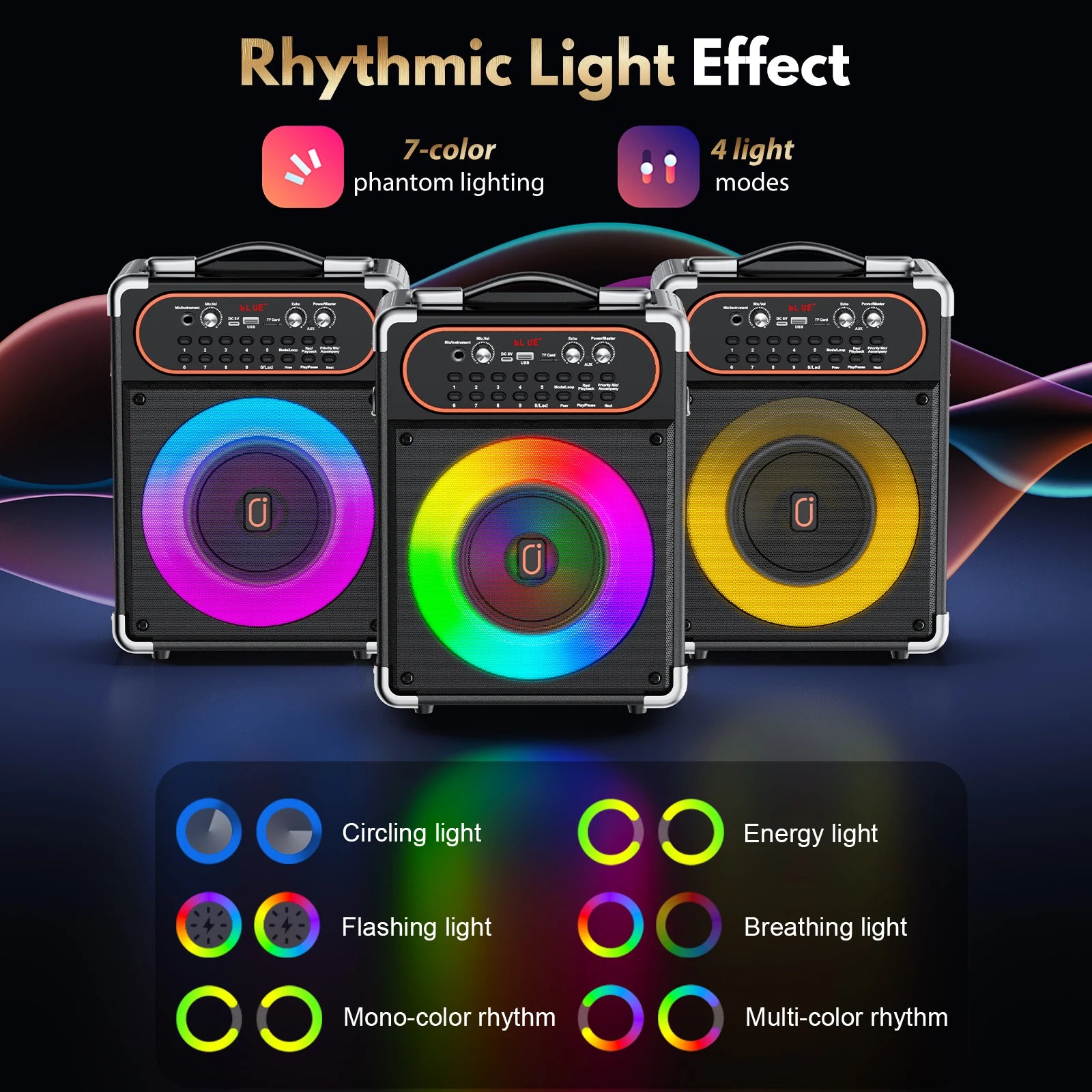 S68 Kara Ok 2 Microphones Portable Bluetooth 5 3 Speaker Suitable