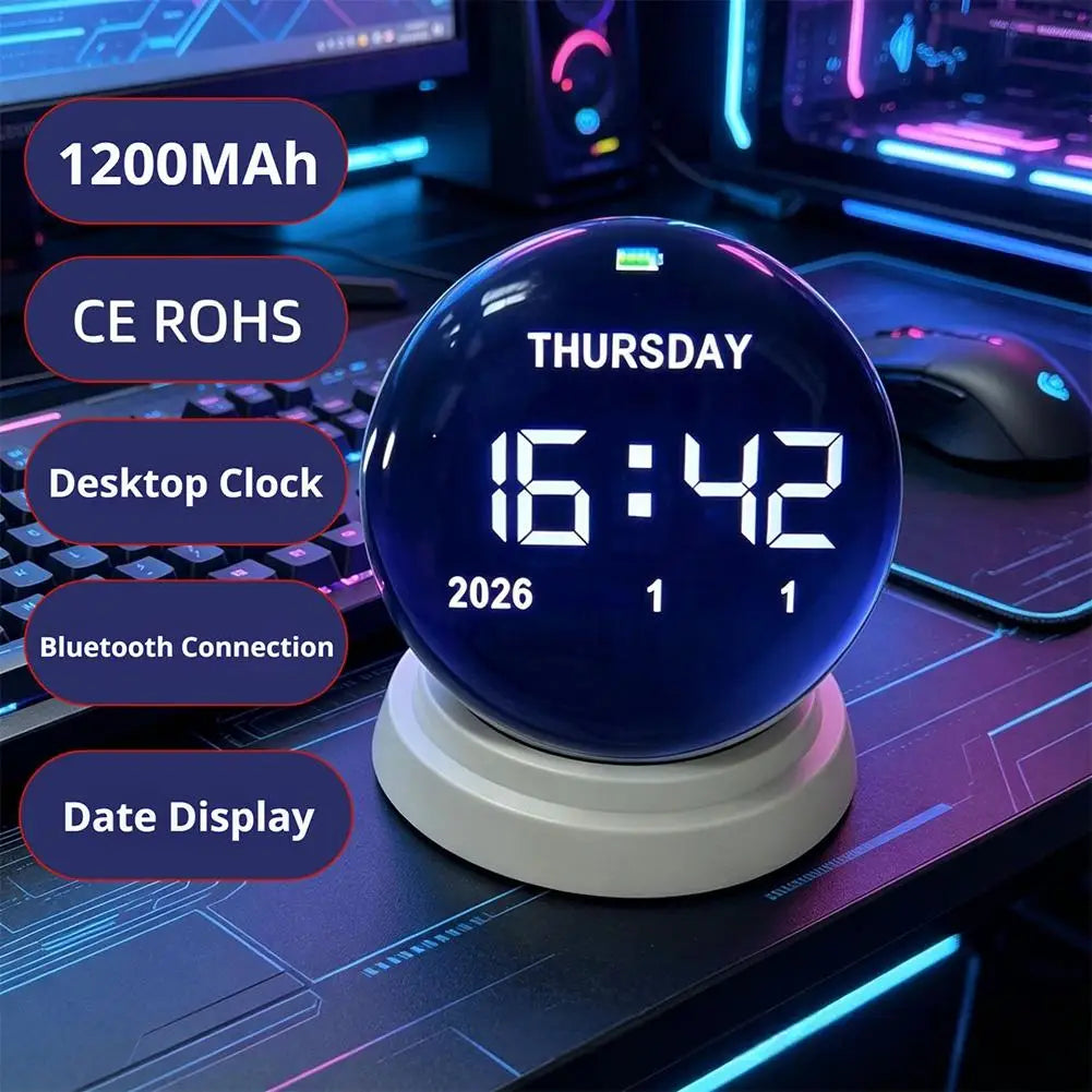 3D Spherical Pixel Display Crystal Ball HD Video Player Electronic Memory Glass Ball Lamp for Home Decor Gift Zpaxo