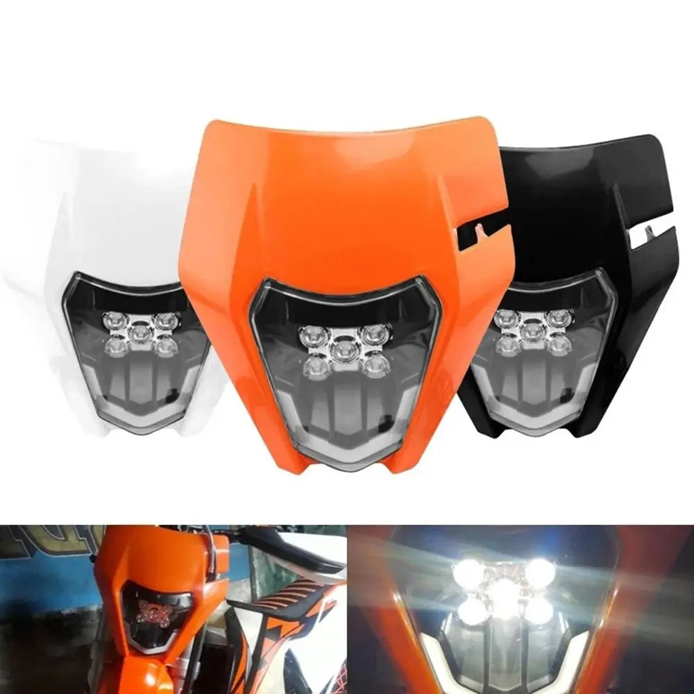 12V 5A Motorcycle Headlight Plate KTM Universal Motocross Headlamp Zpaxo