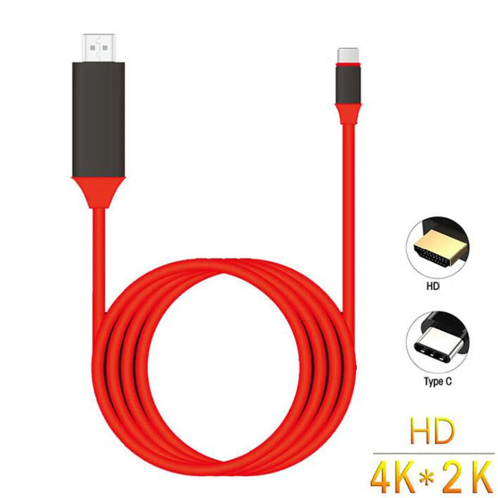 Type C USB-C to HDMI-Compatible 4K USB 3.1 HDTV Cable Adapter for MacBook 2018 Samsung Galaxy S9 Huawei Mate 10 Pro P20 Zpaxo