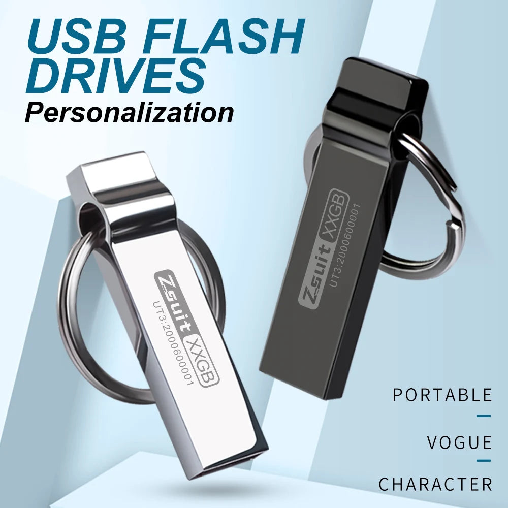 Zsuit Metal USB 3.0 PenDrive Hight Speed Flash Usb Stick Memory Stick 32GB 64GB 128GB Waterproof USB Flash Pen Drives U Disk Zpaxo