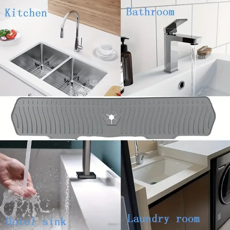 Extra Large Silicone Dish Drying Mat Non-slip Foldable Water Splash Zpaxo