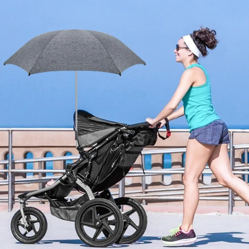 Wheelchair Umbrella Stroller Clamp Sun Protection Clamp Pushchair Umbrella For Beach Lawn Camping Outdoor Garden Poolside Zpaxo