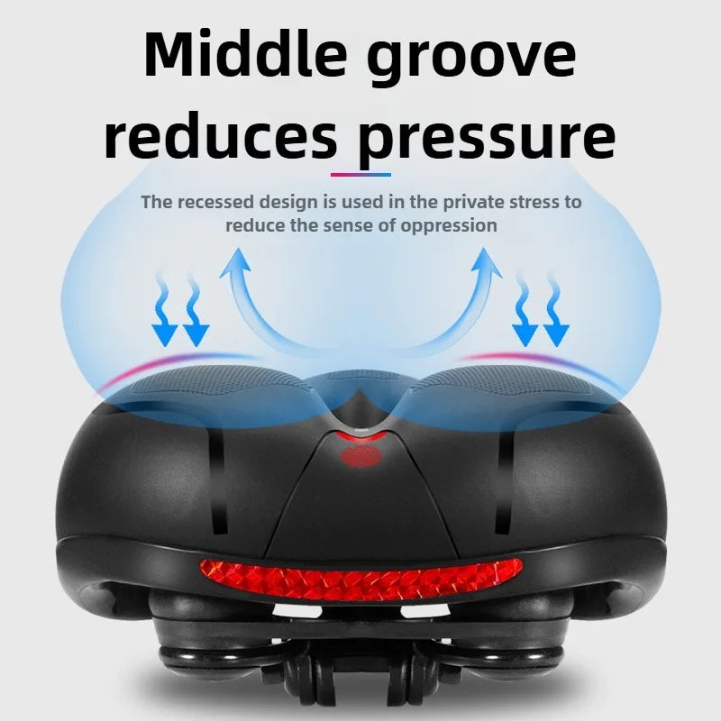 Bicycle Seat Cushion Thickened Soft Silicone Suspension Comfortable Breathable Mountain Bike Saddle Riding Equipment Accessories Zpaxo