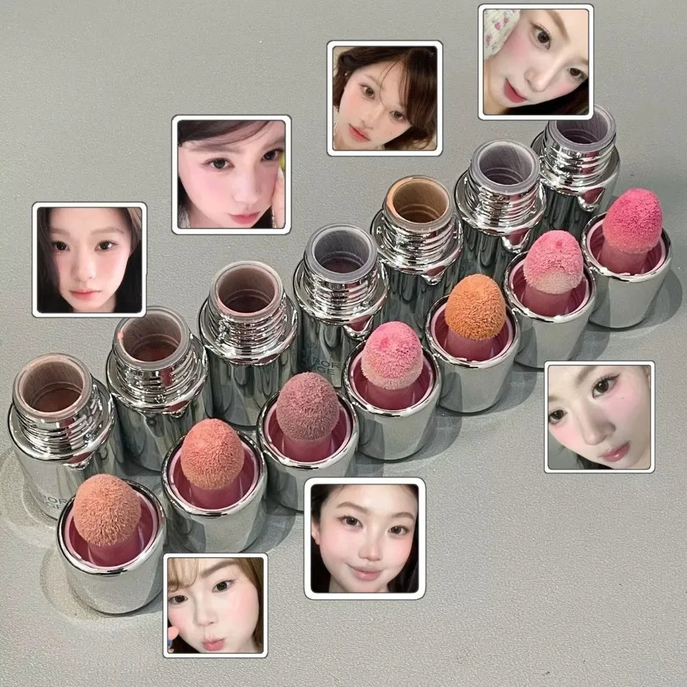 New Moisturizing Liquid Blush Multifunction Longlasting Jelly Color Blushes with Sponge Head Blush Lotion Brighten Face Zpaxo