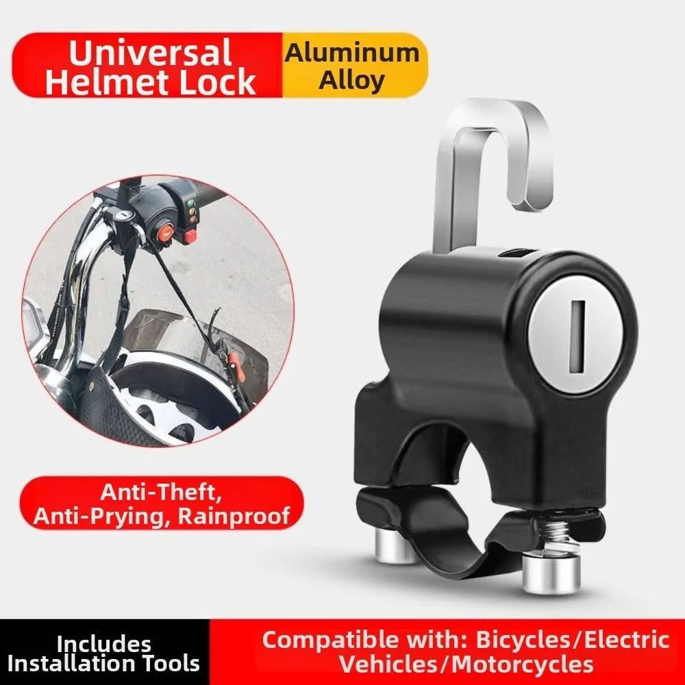 Universal Motorcycle Helmet Lock Security Hook Anti-theft Portable Zpaxo