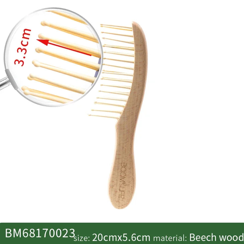 BOOMSLIFE Wide Tooth Wood Comb – Anti-Static & Scalp Massage Wood Hair Comb Zpaxo comb A China Mainland