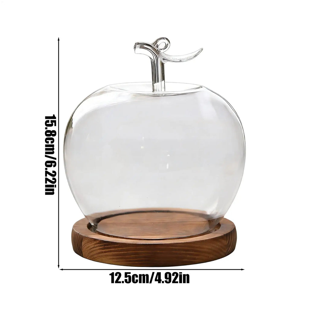 Glass Dome Fruit Shape Desktop Decoration Preserved Flower Glass Cloche for Collectors Home Office Retail Store Wedding Jewelry Zpaxo