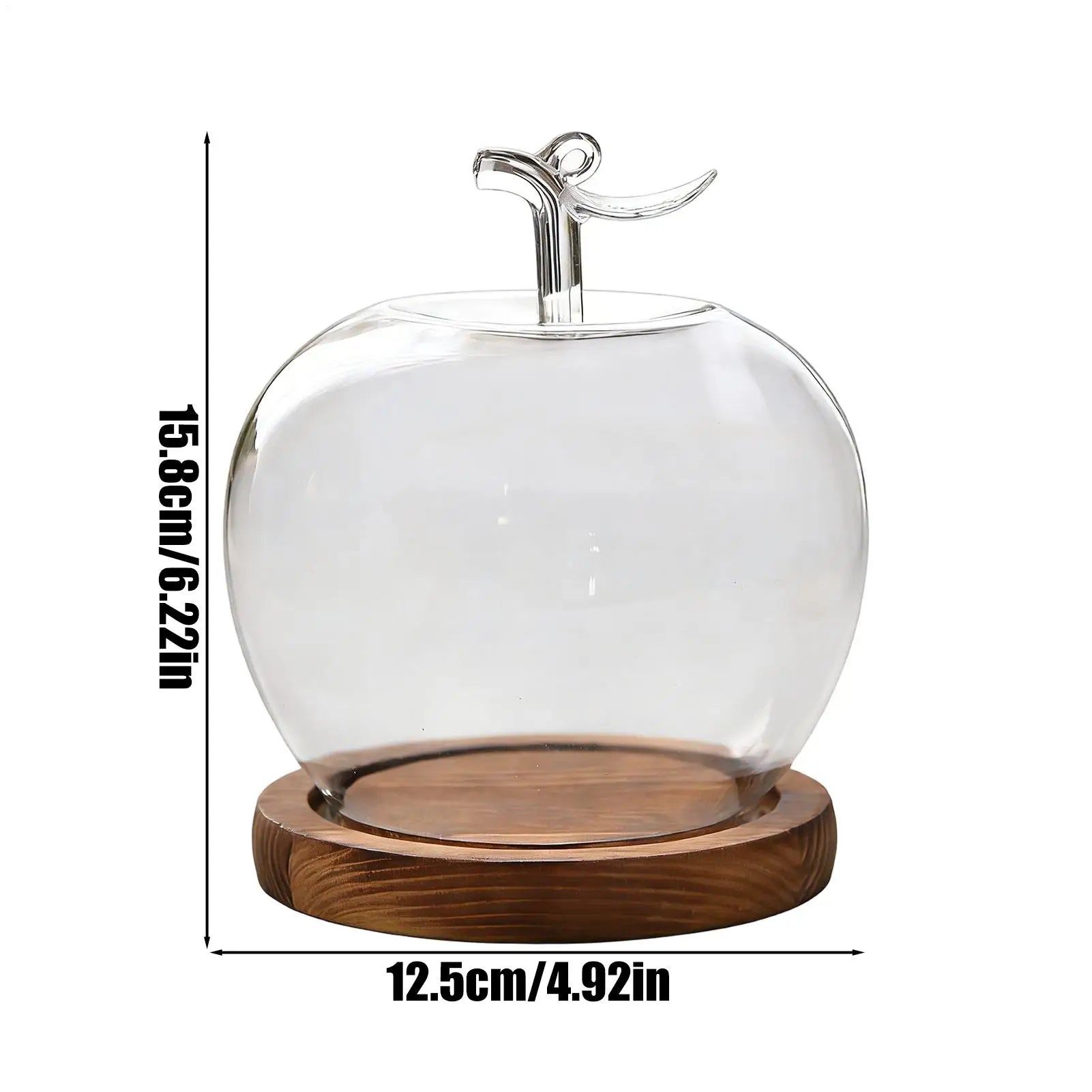 Glass Dome Fruit Shape Desktop Decoration Preserved Flower Glass Cloche for Collectors Home Office Retail Store Wedding Jewelry Zpaxo