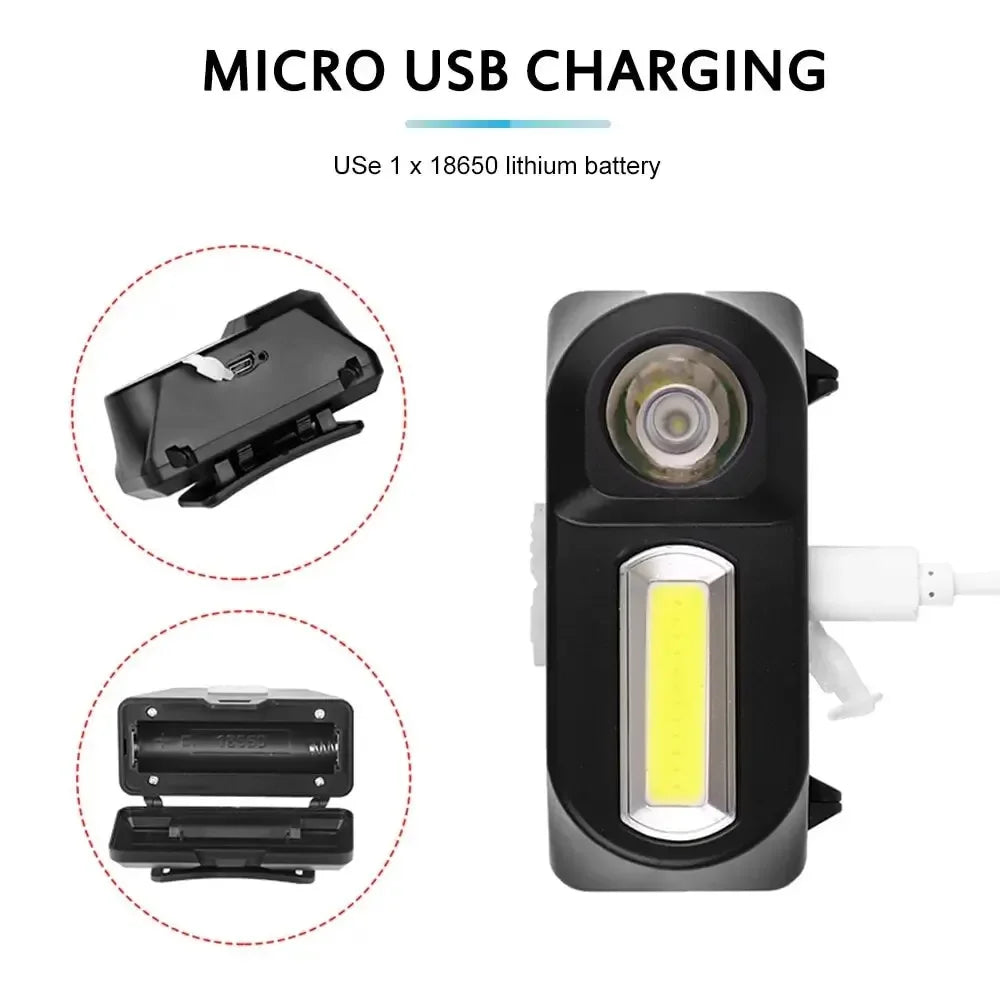 ESMARTER COB LED Headlamp – USB Rechargeable Waterproof Light