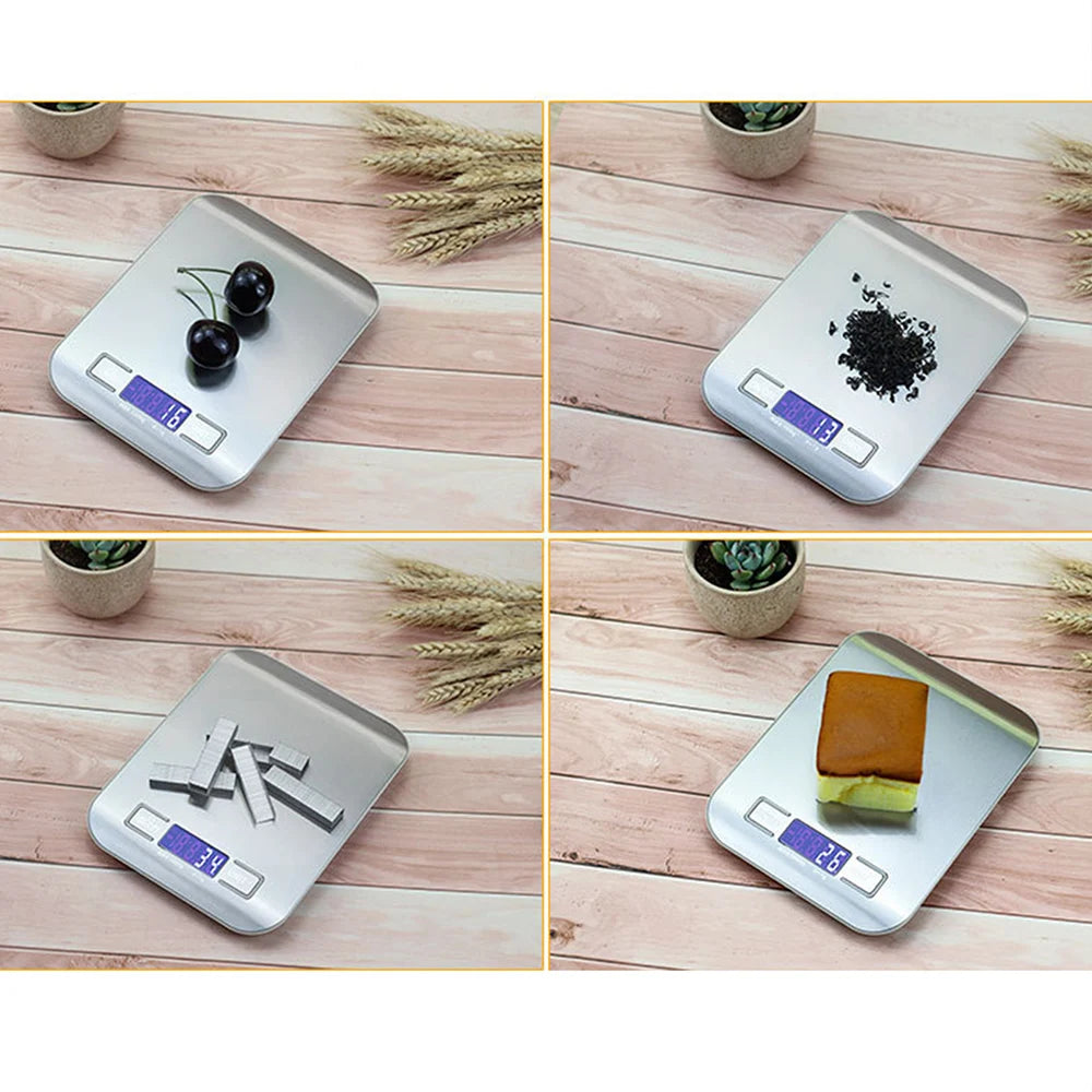 Digital Kitchen Scale Electric Food Scale with oz/g Units for Meal Prep Cooking Baking Replaceable Battery Power Zpaxo