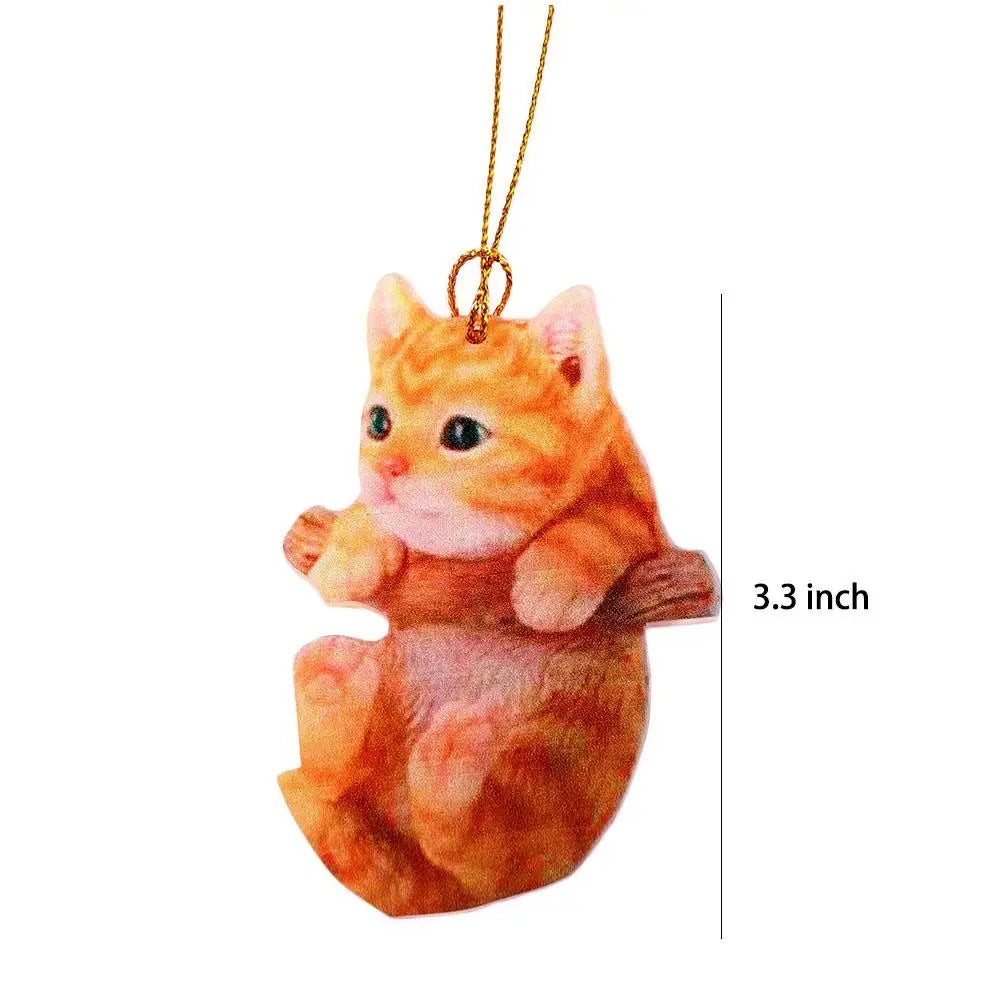 Mirror Simulation Model Car Interior Decor Animal Acrylic Pendant Car Acrylic Pendant Cat Car Pendant Car Hanging Ornament Zpaxo