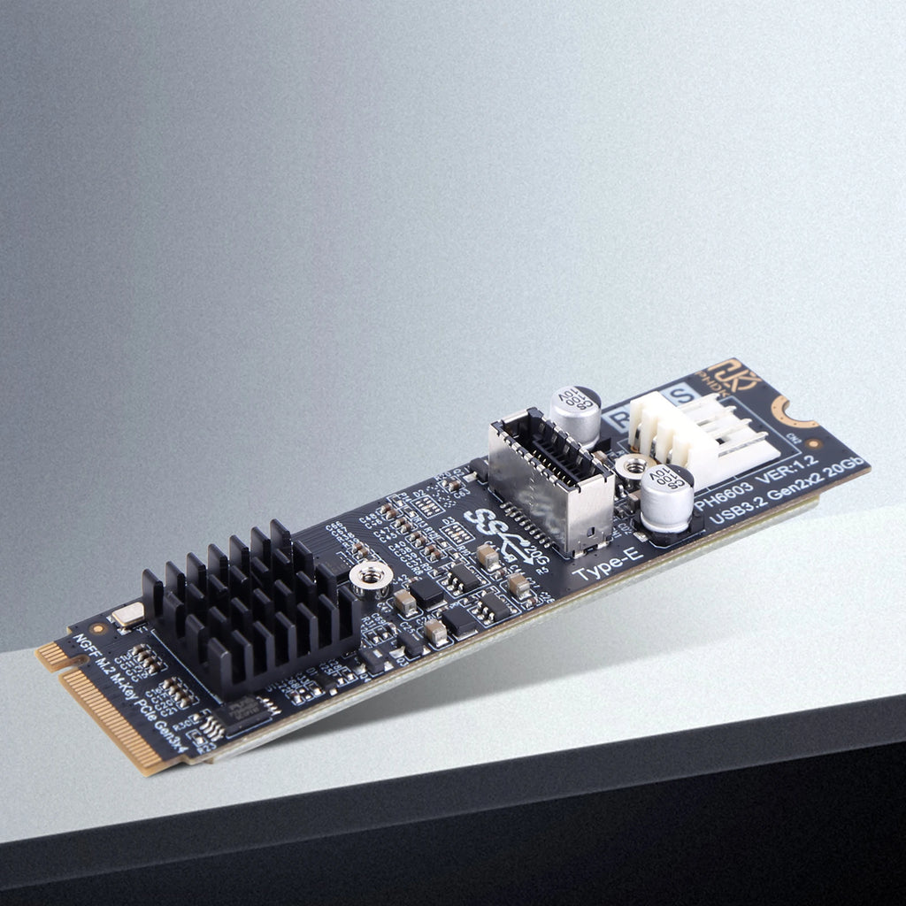 M 2 NVME MKEY USB3 Adapter 20Gbps Speed M2 Key PCIe Front Panel