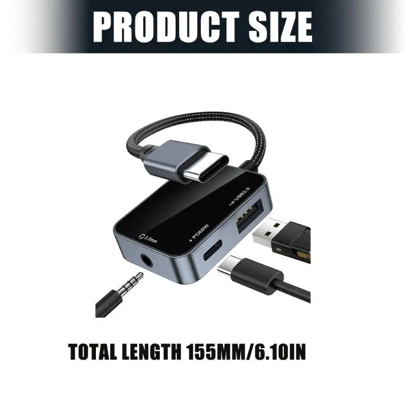 652F Small USB C Center Universal Sound Output Fast Charging File Zpaxo