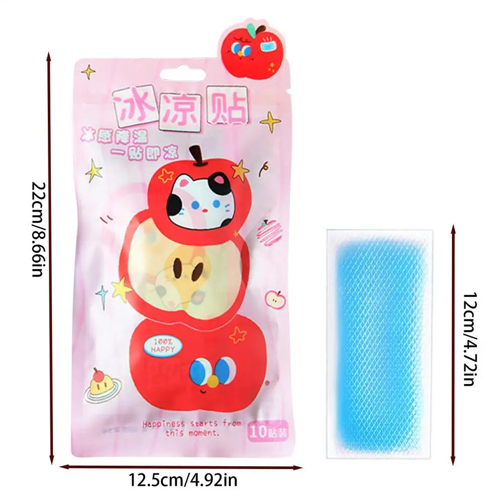 Cooling Gel Patches Kids Cartoon Heat Dissipation Ice Pads Portable