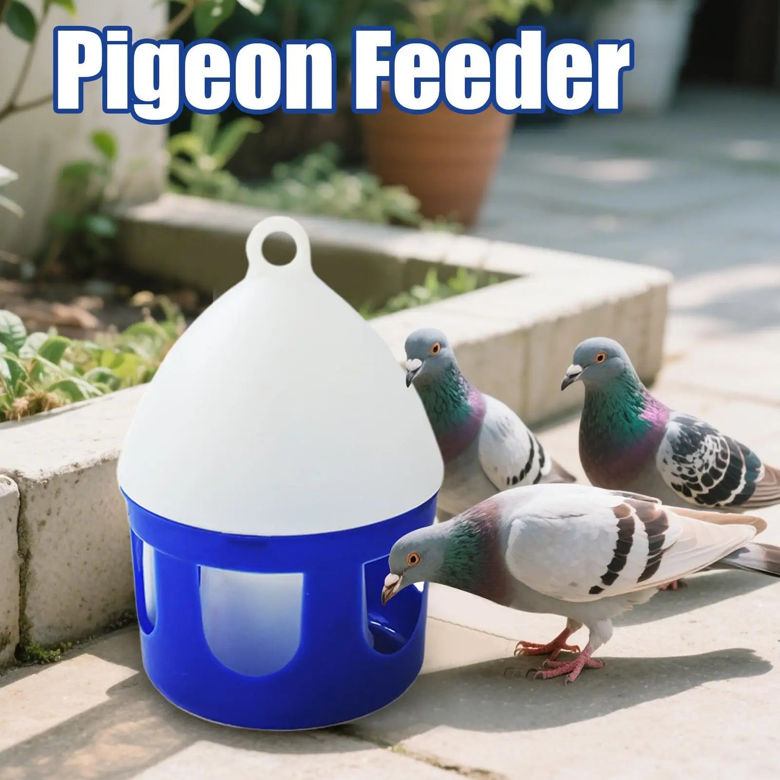 Pigeon Feeder 2L Large Bird Drinker Removable Spill-Proof Pigeon Waterer for Outdoor Bird Cage Hydration Duck Keeping Brooder Zpaxo