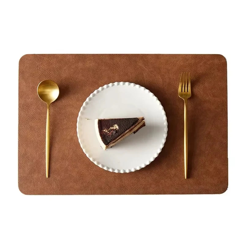 Table Mat 1.8MM PVC Pads Rectangular Table Mats Waterproof Desk Mat Anti Oil and Scald Resistant Table Mat Gastropub Bistro Zpaxo