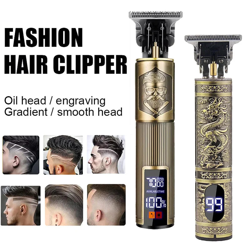 XMSJ T9 Cordless Vintage Hair Clipper – USB Fast Charging Cordless Hair Clipper Zpaxo