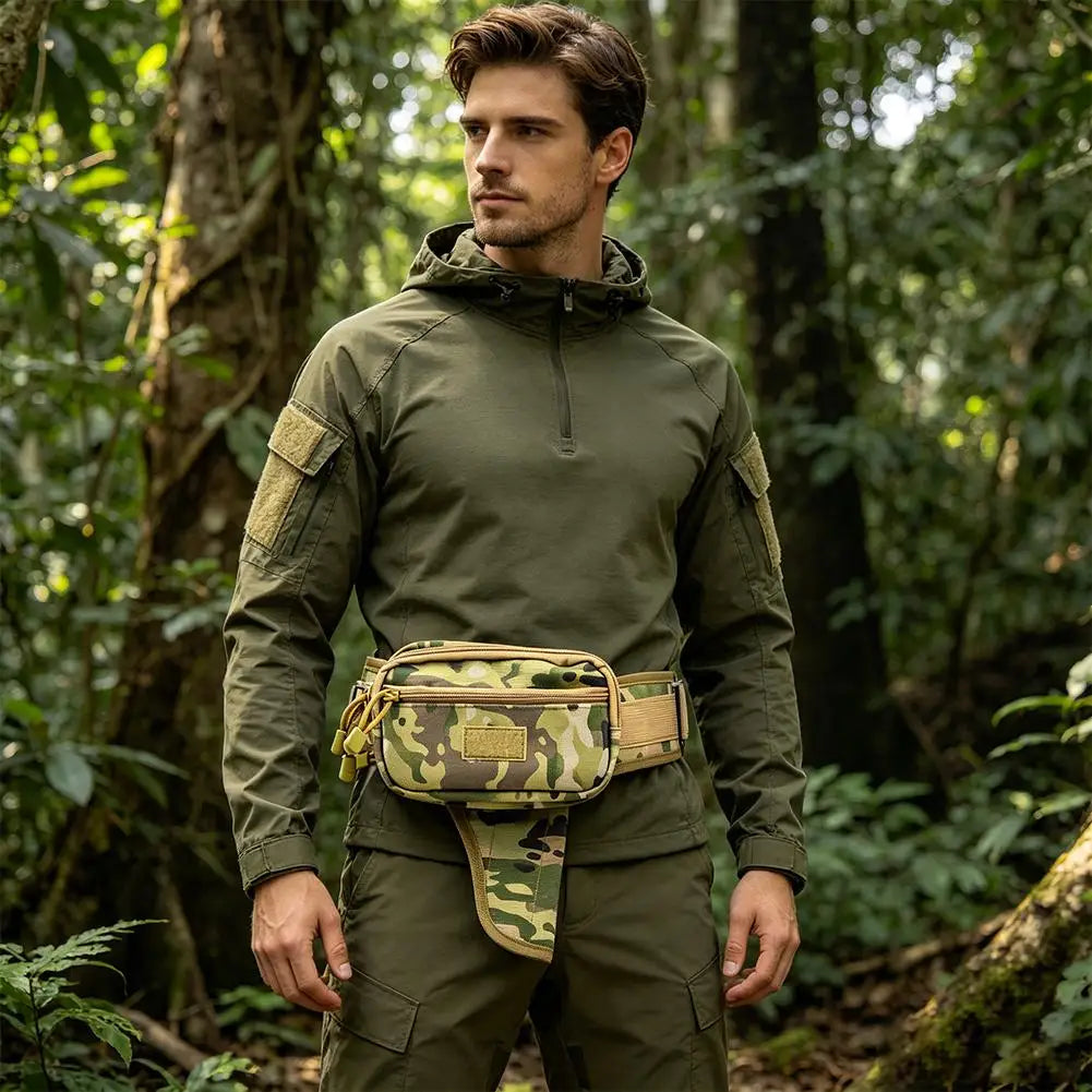 Concealed Handgun Holsters Tactical Waist Bag Nylon Waterproof Multi Pocket EDC Utility Belt Pouch for CS Hunting Zpaxo