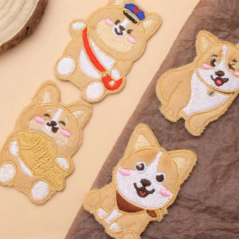 Dog Fabric Iron Patches Adhesive Embroidery Appliques Garment Jackets