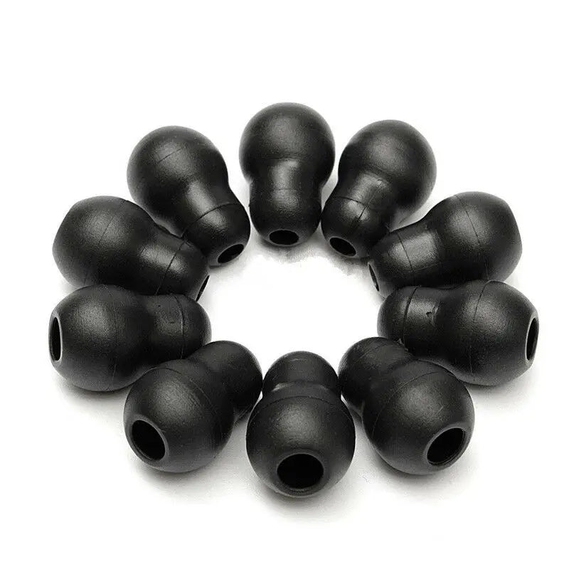 Lot Soft Silicone Black Gray Ear Tips Replacement Earplug Earpieces Zpaxo black