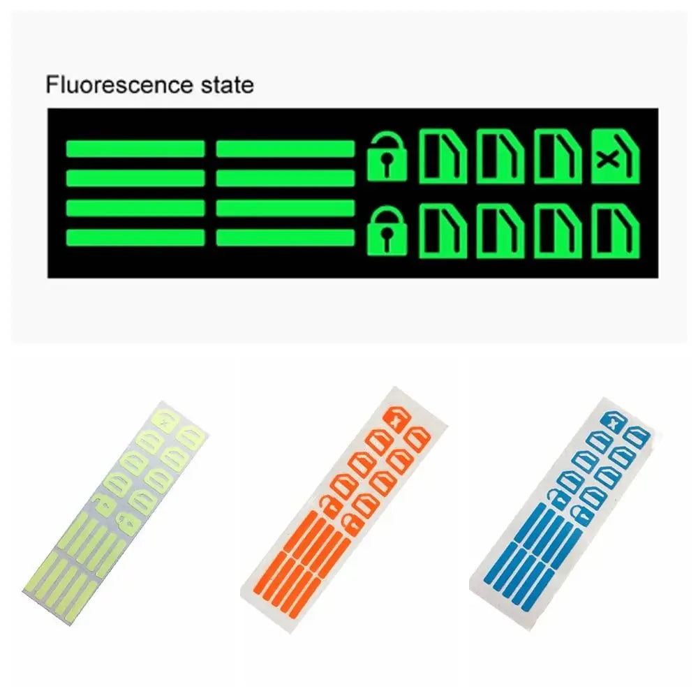 Night Glowing Car Button Luminous Sticker Waterproof Fluorescent Zpaxo